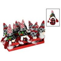 HIT DEKORACE VÁNOČNÍ SKŘÍTEK 15CM DŘEVĚNÝ STOJAN 2ASS_hamashop