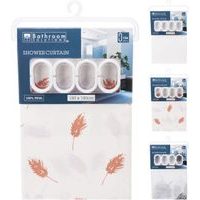 závěs 180x180 PEVA koupel. LISTÍ, mix druhů