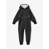 Unuo, Batolecí softshellová kombinéza s beránkem Mini, Černá Žíhaná