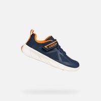 Tmavě modré chlapecké barefoot tenisky Geox Foot-run