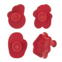 Vykrajovačka s pístem UH/kov Vánoce 4 ks