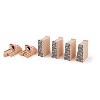 Příslušenství k dráze - Rozšířený set kolejí: zarážky s magnetem, bloky