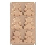 forma MEDVÍDCI silikon-6, 30,3x17,8x2cm, béžová