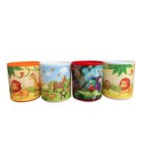 hrníček 0,25l ČARODĚJKY, DŽUNGLE, FARMA, bílý, oranž, zel, červ. plast