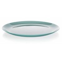 talíř d25cm mělký, DIWALI, tyrkys, tvrz.sklo
