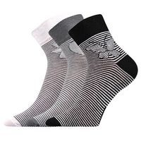 Dívčí ponožky Jana25 - černá, šedá, bílá
