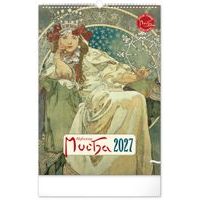 NOTIQUE Nástěnný kalendář Alfons Mucha 2027, 33 x 46 cm