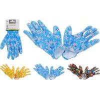 rukavice 1 pár, BAVLNA, dámské, mix vzorů, zahradní