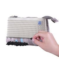 PIXIE CREW PIXIE CREW velké pouzdro Šedo-modrá