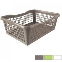košík A6 20x15,5x 6,6cm, prolamovaný, 3barvy, plast