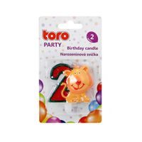 TORO SVÍČKA DORTOVÁ, ČÍSLICE 2 "LEV", 5X4X1,3CM_hamashop