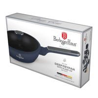 BERLINGERHAUS Pánev hluboká s titanovým povrchem a poklicí 28 cm Antracit Collection BH-8128