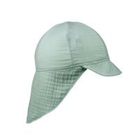 ESITO Dětská kšiltovka s krytím krku mušelín Olive - olivová / XXS