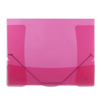 Sloha s gumou průhledná Lines červená