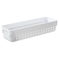 košík SEOUL M-organ., 24x8x5cm-bílý, plast