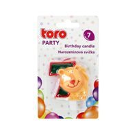 TORO SVÍČKA DORTOVÁ ČÍSLICE 7, "LEV", 5X4X1,3CM_hamashop