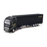 Bburago Bburago - Haulers with trailer, Volvo FH16 Globetrotter 750 XXL/Trailer, černá, 1:43