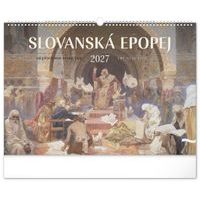 NOTIQUE Nástěnný kalendář Slovanská epopej – Alfons Mucha 2027, 48 x 33 cm