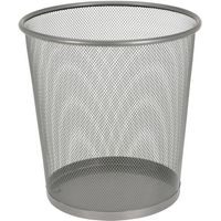 koš odp. kanc., stříbrný, drát d26,5x28cm