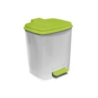 koš odp.15l GOLIÁŠ 30x32x38cm-hruš.zel.+měs.šedá, pedálový