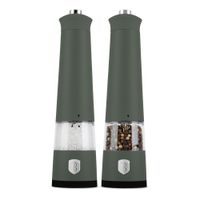 BERLINGERHAUS Mlýnek na pepř a sůl elektrický sada 2 ks Matte Green Collection BH-9885