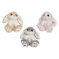 Králíček plyšový sedící 17 cm, 3 druhy