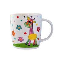 TORO Hrnek 350 ml, dekor kůň, žirafa, slon, 9x9cm_hamashop