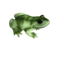 dekorace ŽÁBA sedící 12,5x18cm, v.8,7cm, DB, polyresin