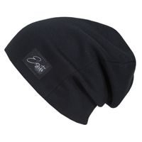 ESITO Žebrovaná čepice spadená Color Black - černá