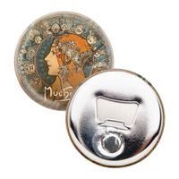 Magnet Alfons Mucha – Podzim, kulatý, 5 cm