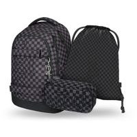 BAAGL SET 3 Skate max SKA šedá: batoh, penál, sáček