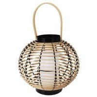 PROGARDEN Venkovní lucerna s LED svíčkou ratanová 26 cm KO-AF5000720