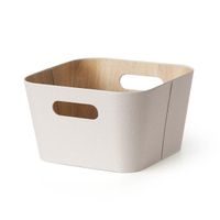 TORO KOŠ ÚLOŽNÝ 27*27*16CM KRÉM.BÍLÁ PAPÍR+LEPENKA