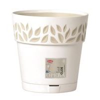 květ. d30xh29cm BÍLÁ/travertin CLOE+miska