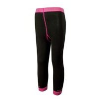 unuo Bambusové legíny černé s fuchsiovou