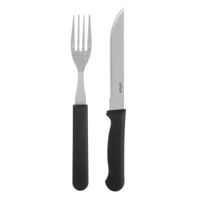 O Steak set nůž+vidlička nerez/UH černá