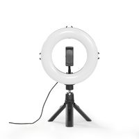 Hama SpotLight Smart 80 II, kruhové LED světlo 8", držák mobilu, dálková spoušť, stolní stativ