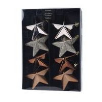dekorace ván. 6,5cm Hvězda- 8ks, 4dekor