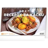 NOTIQUE Stolní kalendář Recepty za kačku 2027, 23,1 x 14,5 cm