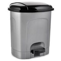 koš odp.30,0l pedál 38x36x48cm, šedý plast