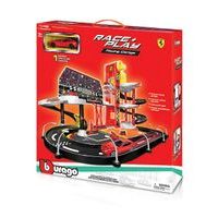 Bburago Bburago - FERRARI, RACE+PLAY, Garáž se závodní dráhou a jedním autíčkem, 1:43