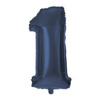 TORO BALÓNEK ČÍSLICE 1, 30CM, MATNĚ TMAVĚ MODRÁ
