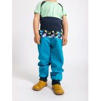 unuo softshellové kalhoty s fleecem Antracitové + reflexní obrázek Evžen (Softshell kids trousers)