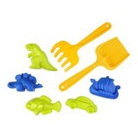 Pískový set, 7-dílný, hrábě + lopatka