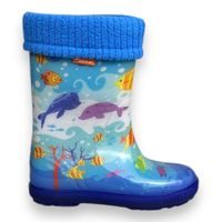 Dětské zateplené holínky Demar HAWAI LUX EXCLUSIVE - oceán