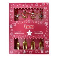 TORO VIDLIČKA DEZERTNÍ VÁNOČ.DESIG 4ASS. ZLATÁ 4KS