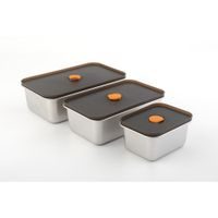 CS SOLINGEN Dóza na potraviny sada 3 ks s víkem 400, 1000, 1250 ml CS-101589