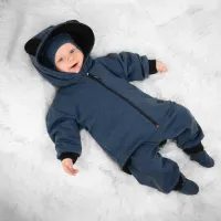 Unuo Dětská zimní bunda Ski, Tm. Modročerná