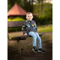 Unuo, Dětská softshellová bunda s fleecem Basic, Khaki, Lesní zvířata