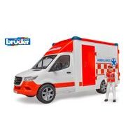 BRUDER Záchranná auta - MB Sprinter ambulance s řidičem